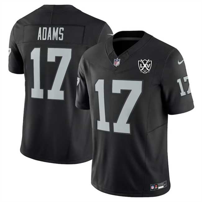 Men & Women & Youth Las Vegas Raiders #17 Davante Adams Black 2024 F.U.S.E 65th Anniversary Patch Vapor Stitched Jersey